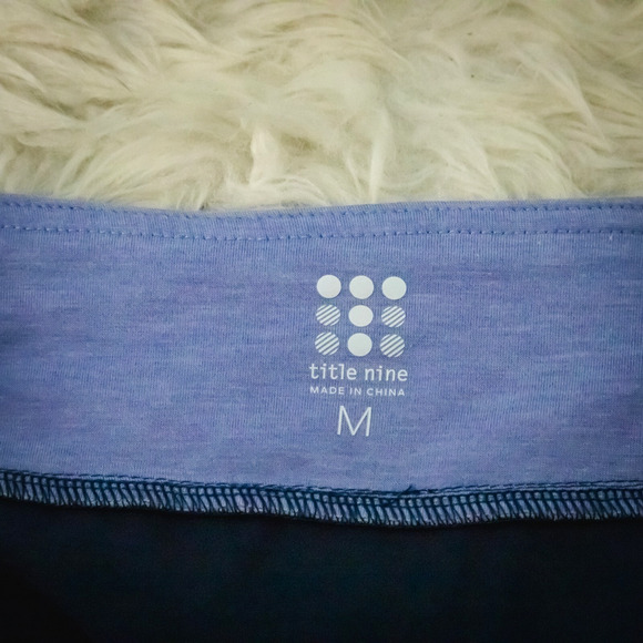 Title Nine Size Medium M Blue Color Block Pull On Active Skirt Swim Cover Up - Picture 3 of 6